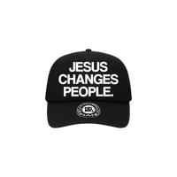 "JESUS CHANGES PEOPLE." Trucker Hat