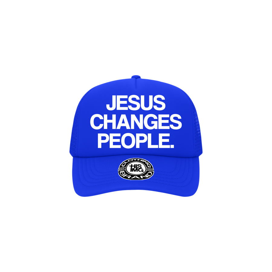 "JESUS CHANGES PEOPLE." Trucker Hat