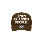 "JESUS CHANGES PEOPLE." Trucker Hat