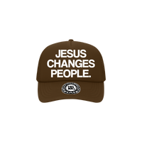 "JESUS CHANGES PEOPLE." Trucker Hat