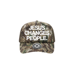 "JESUS CHANGES PEOPLE." Camo Trucker