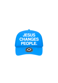 "JESUS CHANGES PEOPLE." Trucker Hat