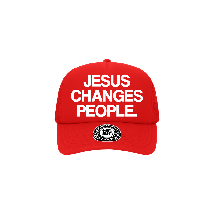 "JESUS CHANGES PEOPLE." Trucker Hat