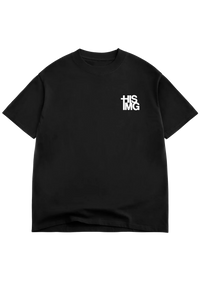 "HIS IMG" Black Logo Tee