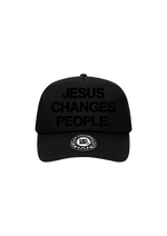 "JESUS CHANGES PEOPLE." Trucker Hat