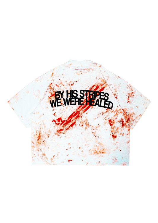 "BY HIS STRIPES" inverse tee - HIS IMG