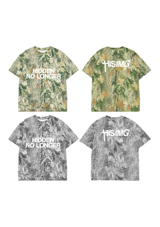 "HIDDEN NO LONGER" CAMO T-SHIRT