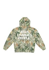 "JESUS CHANGES PEOPLE" Camo Hoodie