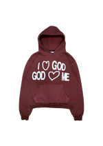 "I <3 GOD" MAHOGANY HOODIE