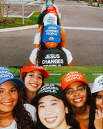 "JESUS CHANGES PEOPLE." Trucker Hat