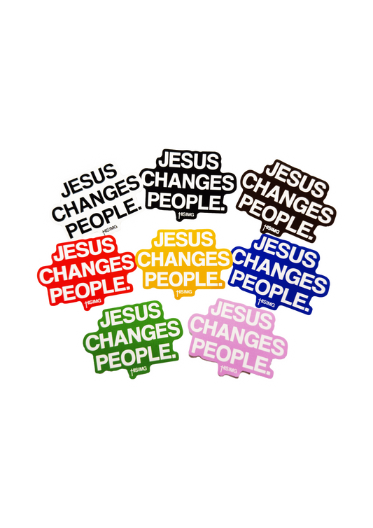 "JESUS CHANGES PEOPLE." Sticker
