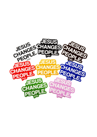 "JESUS CHANGES PEOPLE." Sticker