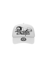 "THE WORK IS FINISHED." Trucker Hat